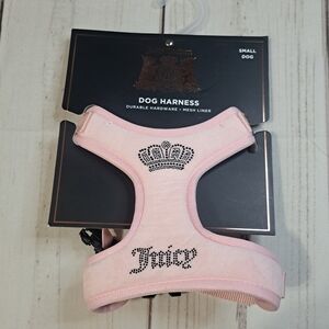 Juicy Couture Velour Pink Dog Harness Size Small